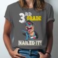 Dinosaur Graduation Cap Gown 3rd Grade Graduate Nailed It Unisex Jersey T-Shirt