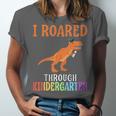 Dinosaur Graduation I Roared Through Kindergarten T-Shirt Unisex Jersey T-Shirt