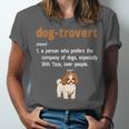 Dog-Trovert Shih Tzu Humor Definition Introvert Unisex Jersey T-Shirt