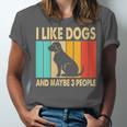 I Like Dogs And Maybe 3 People Introvert Unisex Jersey T-Shirt