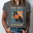 Drink Coffee Read Books Dismantle Systems Of Oppression Cat Unisex Jersey T-Shirt