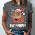 Ew People Capybara Christmas Introvert Holiday Humor Unisex Jersey T-Shirt