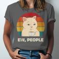 Ew People Introvert Cat Lover Crazy Colorful Cat Lady Unisex Jersey T-Shirt
