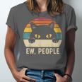 Ew People Retro Cat Vintage Anti-Social Introvert Unisex Jersey T-Shirt
