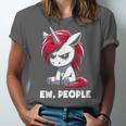 Ew People Unicorn Sarcastic Humor Introvert Unisex Jersey T-Shirt