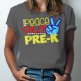 First Day Of School Shirt Peace Out Pre-K Graduation Kids So Unisex Jersey T-Shirt