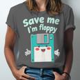 Floppy Disk Retro Tech Nostalgia Old School Computing Humor Unisex Jersey T-Shirt