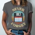 Never Forget Retro Diskette Nostalgia Vintage Unisex Jersey T-Shirt