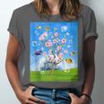 Frutiger Aero Aesthetic Tech Cherry Blossom Fishes Bubbles Unisex Jersey T-Shirt Frutiger Aero Aesthetic Tech Cherry Blossom Fishes Bubbles Unisex Jersey T-Shirt
