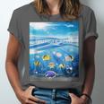 Frutiger Aero Aesthetic Tech Ocean Underwater Fishes Unisex Jersey T-Shirt