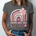Fun Happy Last Day Of School Girl Student Graduation Rainbow Unisex Jersey T-Shirt