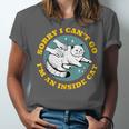 Funny Introvert Cat I Can't Go I'm An Inside Cat Homebody Unisex Jersey T-Shirt
