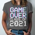 Game Over Class Of 2021 Video Games Graduation Gamer Unisex Jersey T-Shirt