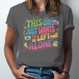 This Girl Just Wants To Be Left Alone Retro Nostalgia Unisex Jersey T-Shirt