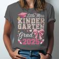 Girls Little Miss Kindergarten Grad 2025 Coquette Graduation Unisex Jersey T-Shirt