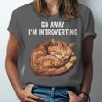 Go Away I'm Introverting Cat Introvert Men Women Girls Kids Unisex Jersey T-Shirt