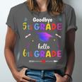 Goodbye 5th Grade Graduation Class Of 2023 Hello 6th Grade Unisex Jersey T-Shirt