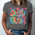 Graduation Peace Sign Out Eighth Grade Tie Dye Hippie Unisex Jersey T-Shirt