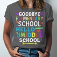 Graduation Shirt For 5th Grader Goodbye Hello Middle School Unisex Jersey T-Shirt