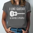 I Like Guitar & Maybe 3 People Music Introvert Guitar Unisex Jersey T-Shirt I Like Guitar & Maybe 3 People Music Introvert Guitar Unisex Jersey T-Shirt