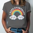 I Hate Everybody Rainbow Sarcastic Grumpy Introvert Unisex Jersey T-Shirt I Hate Everybody Rainbow Sarcastic Grumpy Introvert Unisex Jersey T-Shirt