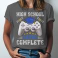 High School Level Complete Class Of 2025 Graduation Unisex Jersey T-Shirt