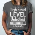 High School Level Unlocked Gamer Graduation Apparel Unisex Jersey T-Shirt
