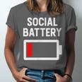 Introvert Low Social Battery Level Anti Social People Unisex Jersey T-Shirt