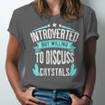 Introvert Quote Introverted But Willing To Discuss Crystals Unisex Jersey T-Shirt Introvert Quote Introverted But Willing To Discuss Crystals Unisex Jersey T-Shirt