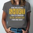 Introvert Quote Motivational For Men Women Kids Unisex Jersey T-Shirt