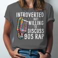 Introverted But Willing To Discuss 90s Rap Socially Awkward Unisex Jersey T-Shirt