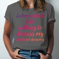 Introverted Willing To Discuss Shetland Sheepdog Introvert Unisex Jersey T-Shirt Introverted Willing To Discuss Shetland Sheepdog Introvert Unisex Jersey T-Shirt