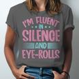 Introverts I'm Fluent In Silence And Eye-Rolls Unisex Jersey T-Shirt