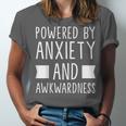 Introverts Social Anxiety Powered By Anxiety And Awkwardness Unisex Jersey T-Shirt Introverts Social Anxiety Powered By Anxiety And Awkwardness Unisex Jersey T-Shirt