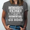 Introverts Unite Quiet Observer Introverted Antisocial Unisex Jersey T-Shirt