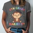 Kids 8th Grade Nailed It Monkey Graduation Unisex Jersey T-Shirt