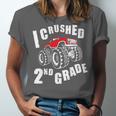 Kids I Crushed 2nd Grade Monster Truck School Graduation Unisex Jersey T-Shirt