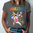 Kids Kindergarten Graduation Shirt Unicorn Graduate Nailed It Unisex Jersey T-Shirt
