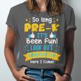Kids So Long Pre-K Graduation 2025 School Kindergarten Here Come Unisex Jersey T-Shirt