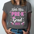 Little Miss Pre-K Grad 2025 Coquette Preschool Graduation Unisex Jersey T-Shirt