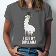 LLama Graduation I Got My Dipllama Cute Llama Unisex Jersey T-Shirt