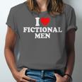 I Love Heart Fictional Men Simple Cute Books Reading Unisex Jersey T-Shirt