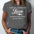 Love Social Worker Shirt Graduation MSW Tee Unisex Jersey T-Shirt