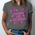 Masters Graduation Educated Latina Chingona Con Diploma Unisex Jersey T-Shirt