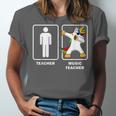 Music Teacher Dabbing Unicorn Graduation Shirt Unisex Jersey T-Shirt