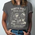 North Pole Book Club Christmas Elf Bookish Retro Graphic Unisex Jersey T-Shirt