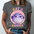 Not a Hugger Cute Pufferfish Autism Awareness Introverts Unisex Jersey T-Shirt