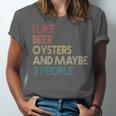 Oysters And Beer Lovers Introvert Quote Vintage Retro Unisex Jersey T-Shirt Oysters And Beer Lovers Introvert Quote Vintage Retro Unisex Jersey T-Shirt