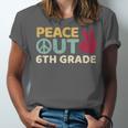 Peace Out 6th Grade Graduation Last Day Of School Unisex Jersey T-Shirt