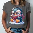Penguin Reading a Book Animal Unisex Jersey T-Shirt